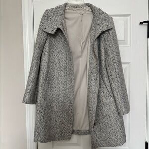 Loft Hounds Tooth Jacket Sz Medium Gray